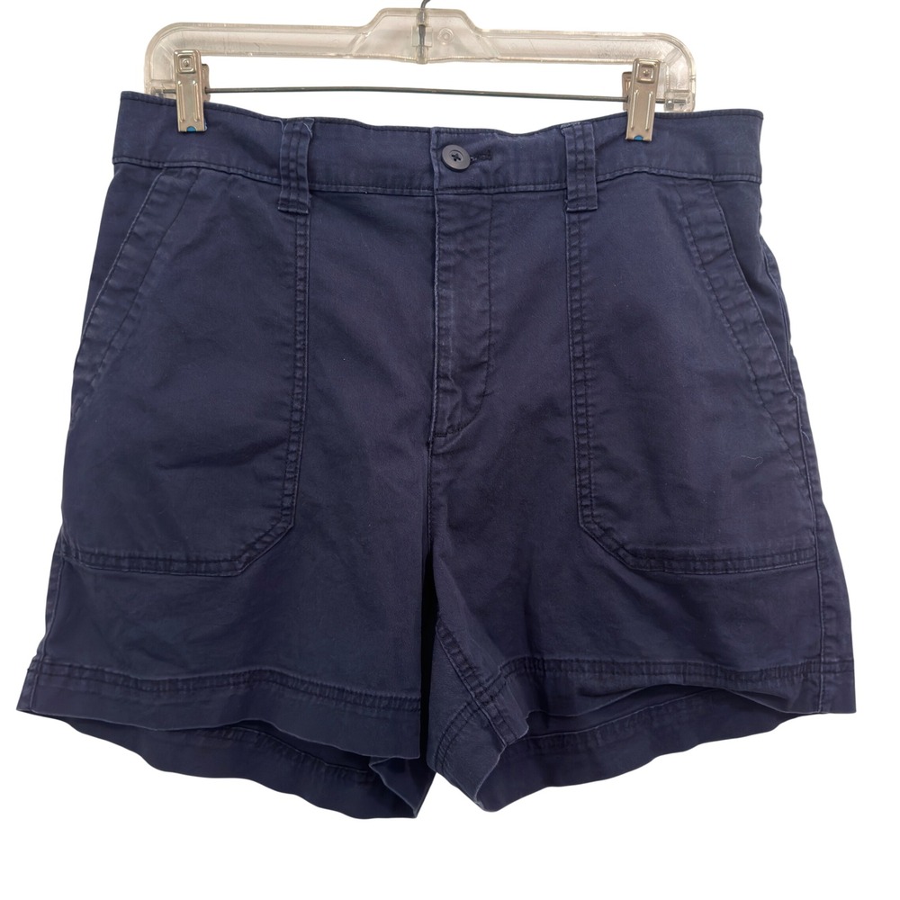 Old Navy OG Chino Shorts Navy Blue High Rise Stretch Cotton Twill Large